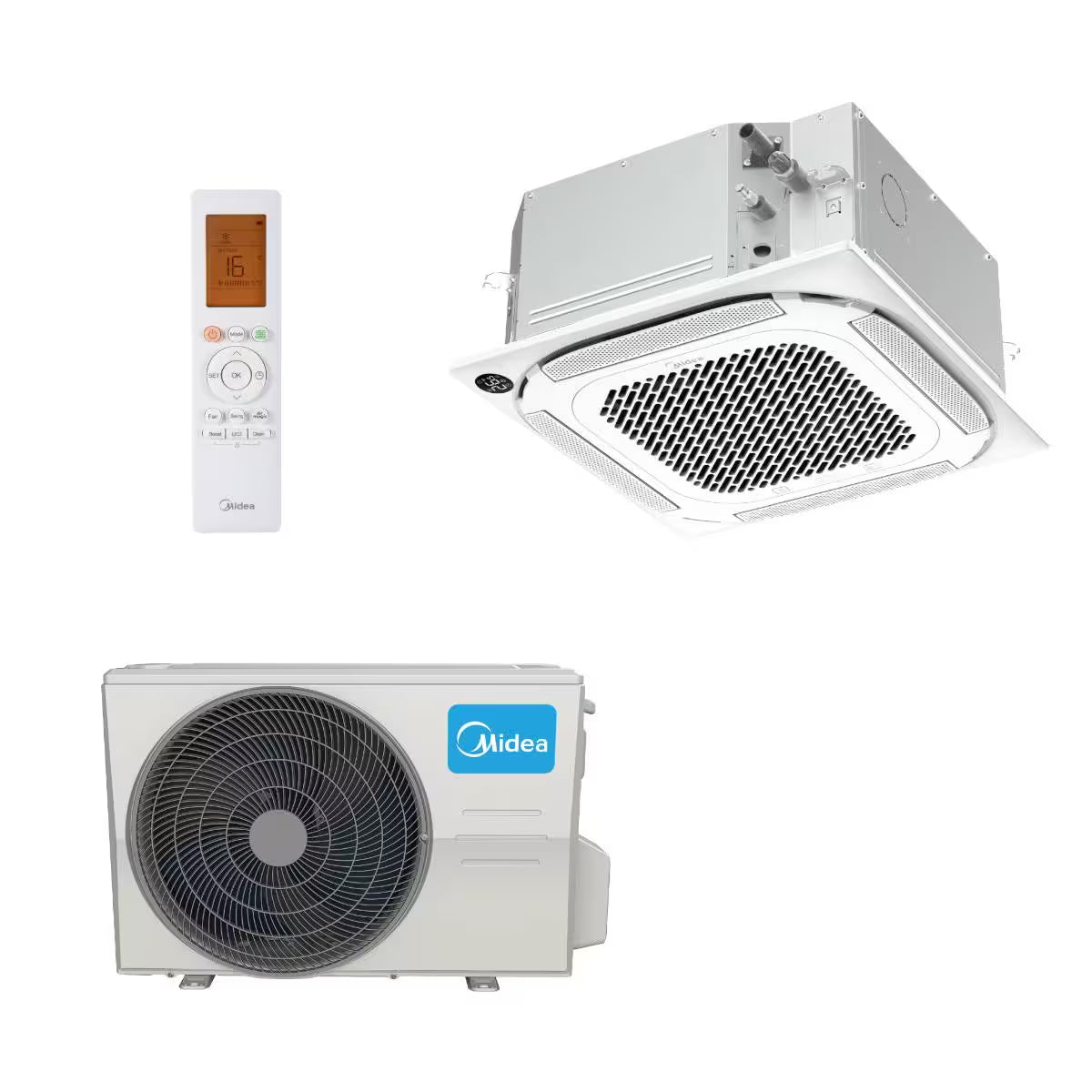 Midea 4-Wege Deckenkassetten Set MCA4U-18HRFNX 5,2kW